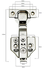 Load image into Gallery viewer, Slick Dealz 110 Degree (20 Pack) Concealed Cabinet Hinges Frameless 2 Way Full Overlay Soft Closing 3D Adjustable with 35mm Hinge Cup, Nickel Plated