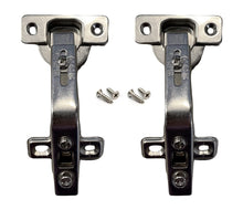 Load image into Gallery viewer, Slick Dealz Cabinet Hinges 135 Degree (1 Pair - 2 Hinges) Lazy Susan Frameless Two Way Full Overlay Concealed Corner Cabinet Hinge with 35mm Hinge Cup, Nickel Plated (New Mode)