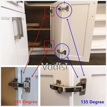 Load image into Gallery viewer, Slick Dealz 135 Degree Lazy Susan Frameless Two Way Full Overlay Cabinet Hinge (2 Pack)
